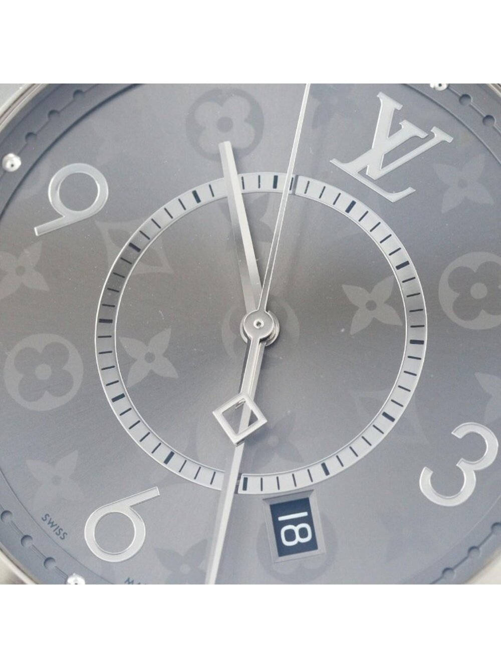 Louis Vuitton Tambour Slim Monogram SS Quartz Watch - Picture 6 of 10